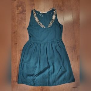 Zara Trafaluc Embellished Green Dress